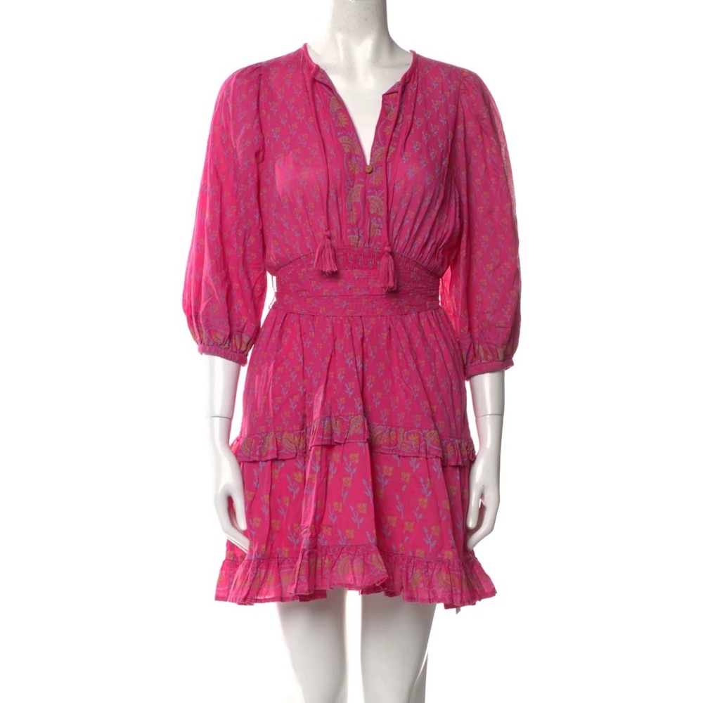 CLEOBELLA Pink Boho Tiered Ruffle “Demi Dress”